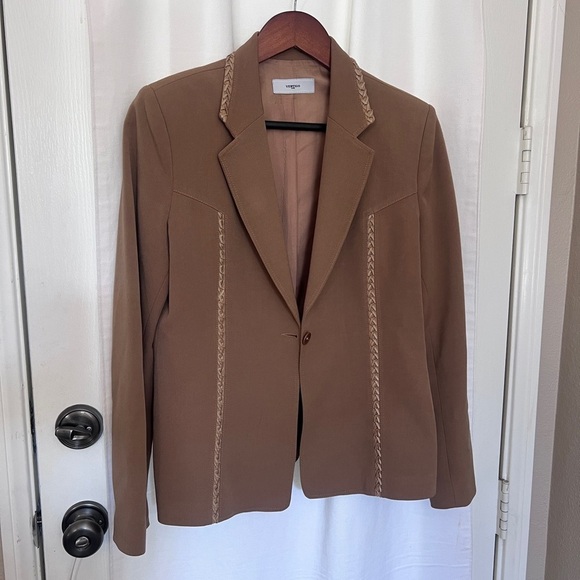 Vintage Vertigo Paris Tan Blazer Jacket - Picture 5 of 6